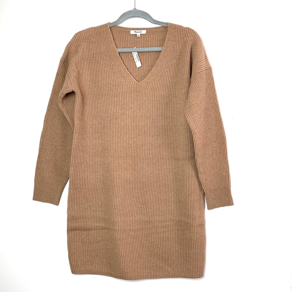 NWT Madewell Relaxed V-Neck Sweater Dress - Picture 5 of 8